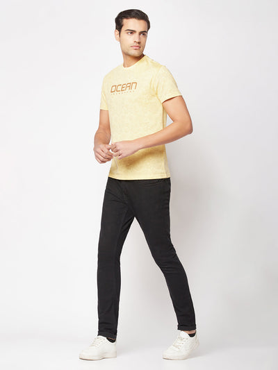  Custard Yellow Geometric T-Shirt