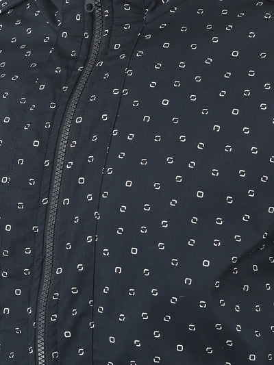  Navy Printed Bomber Jacket 