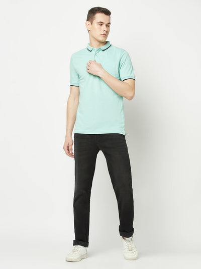  Mint Melange Polo T-Shirt