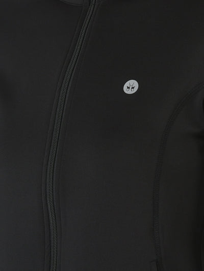  Black Zip-Enclosed Sweatshirt