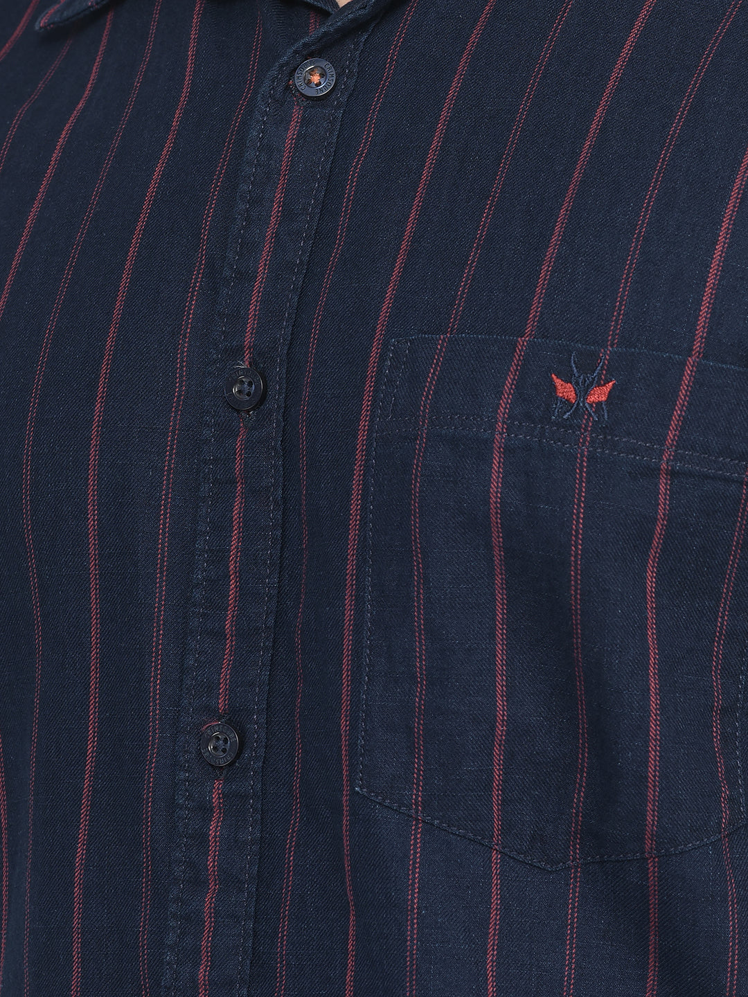  Navy Blue Thin-Stripe Shirt