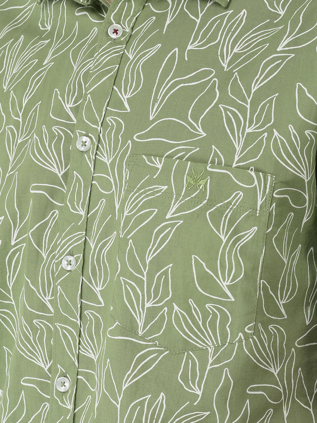  Light Green Floral Shirt