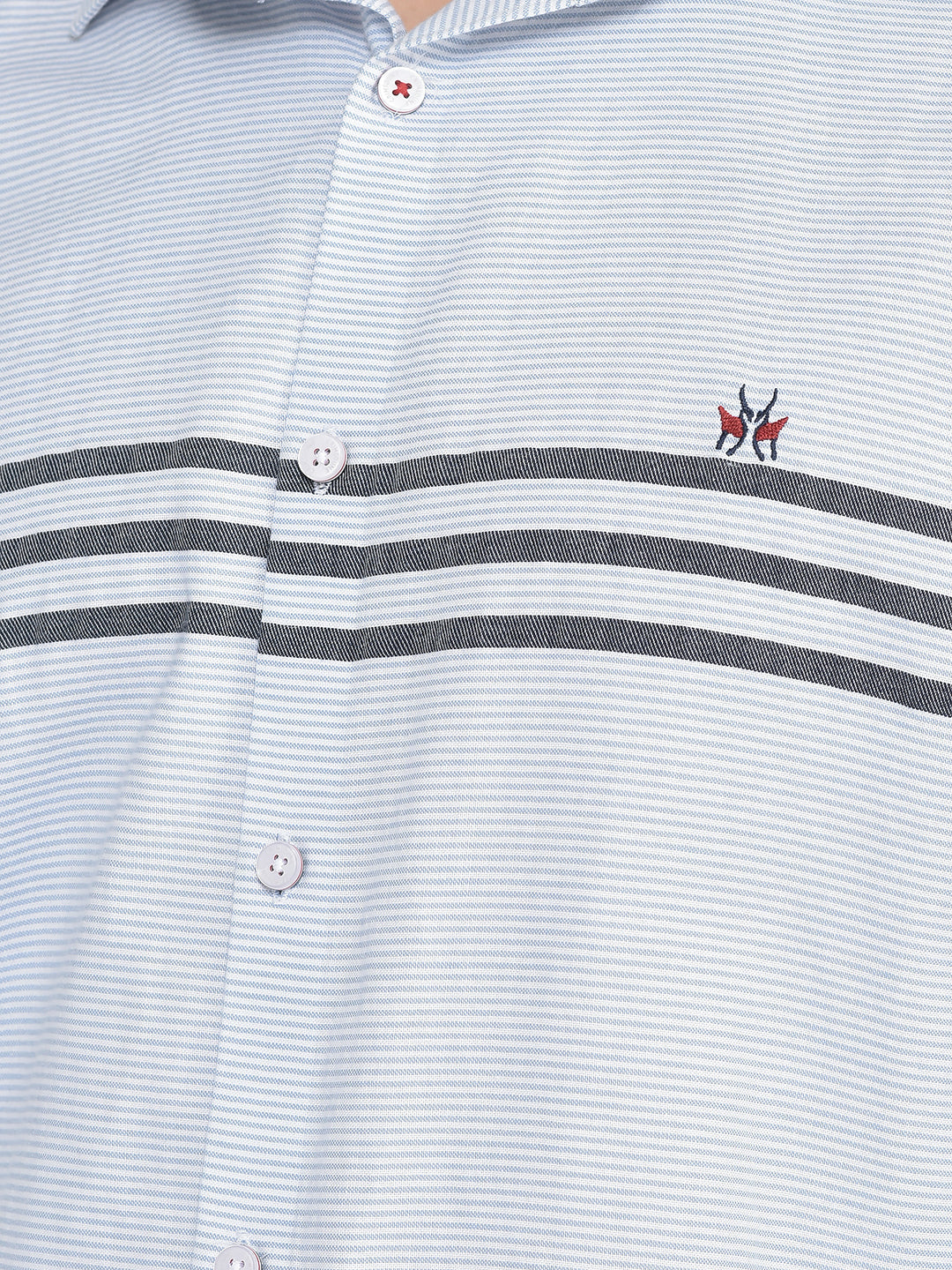  White Striped Business Shirt