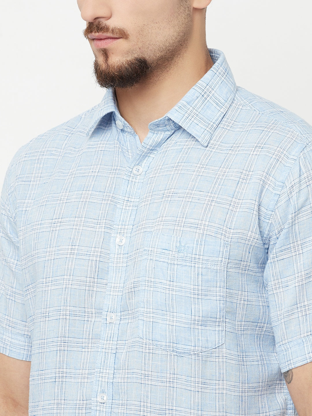 Blue Checked Casual Shirt - Men Shirts