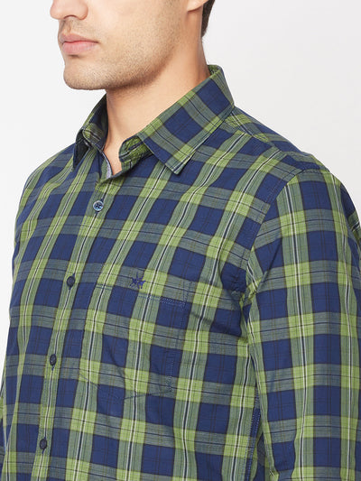  Checked Olive Shirt