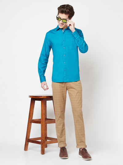 Blue Casual Shirt - Men Shirts