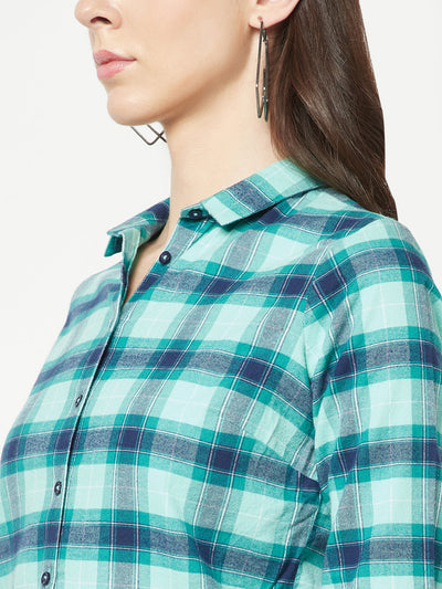  Turquoise Checked Shirt