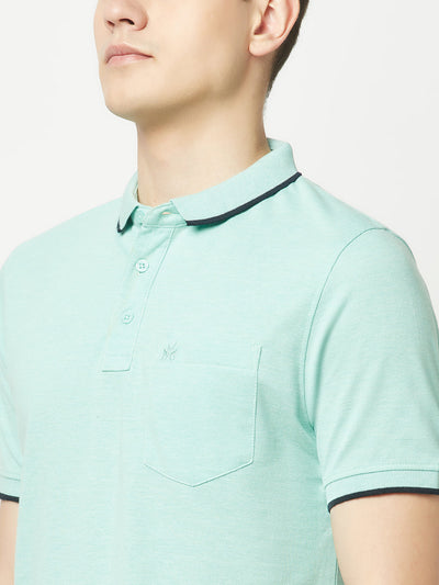  Mint Melange Polo T-Shirt