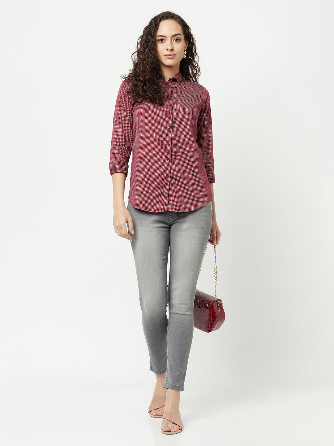 Light Grey Faded Jeans-Women Jeans-Crimsoune Club