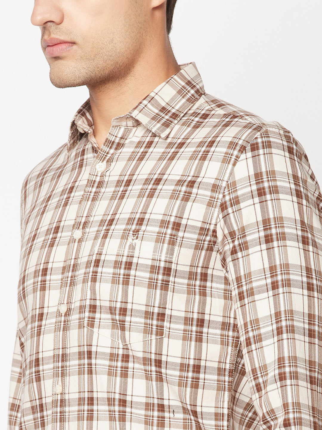  Brown Checkered Shirt