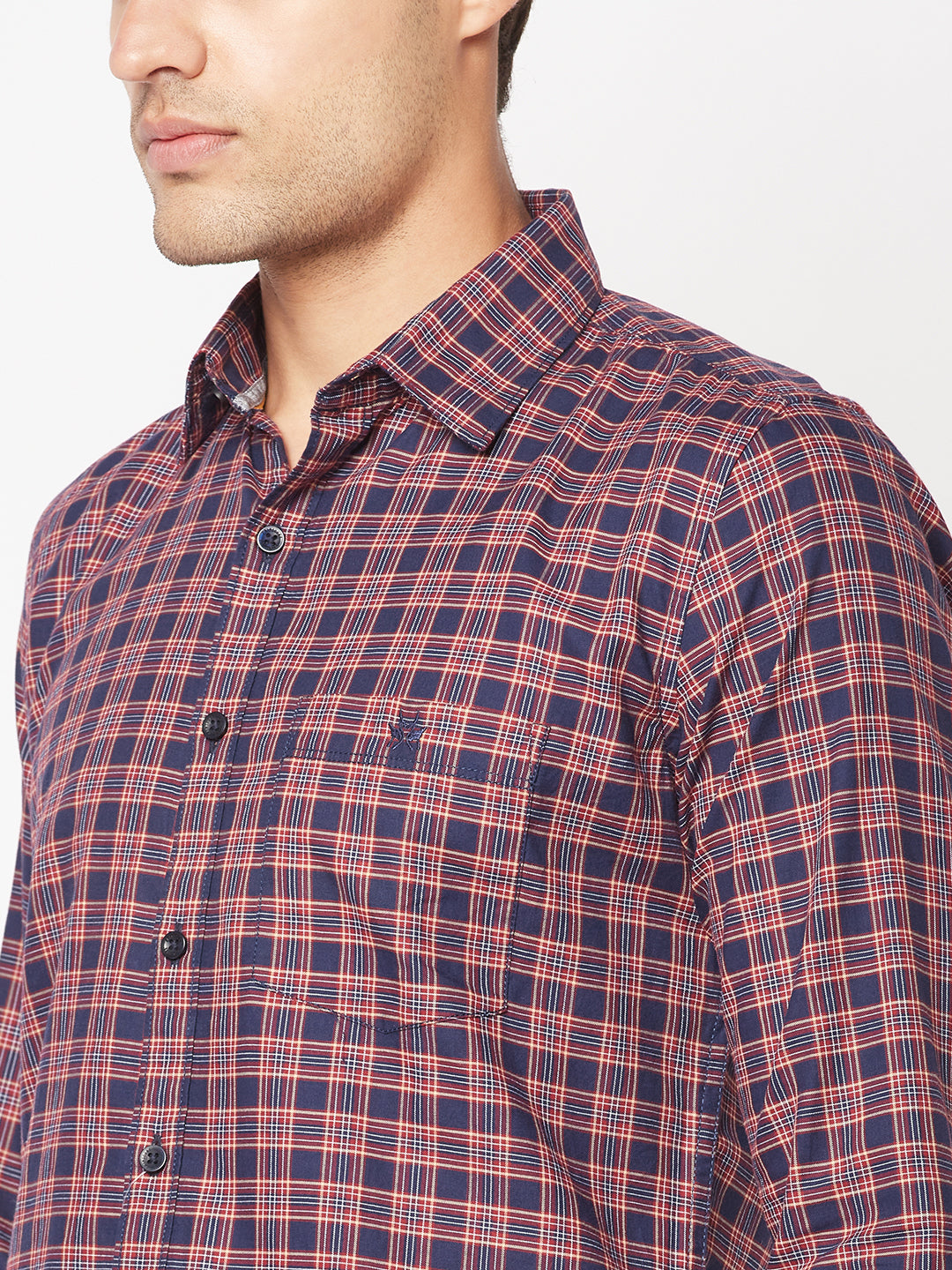  Maroon Checkered Shirt