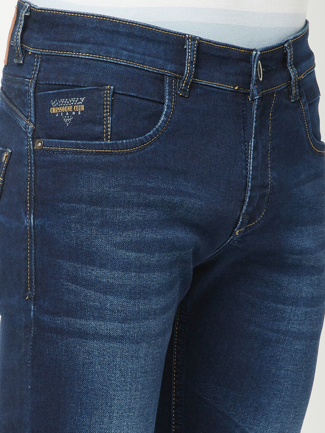  Blue Faded Slim-Fit Jeans