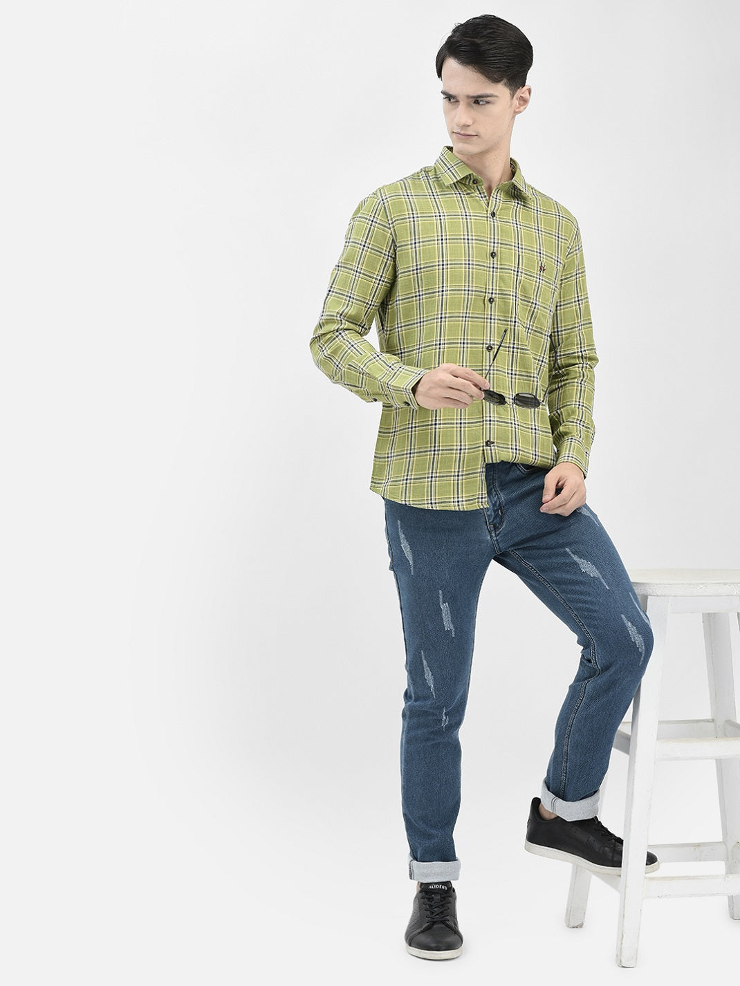 Green Checked Shirt