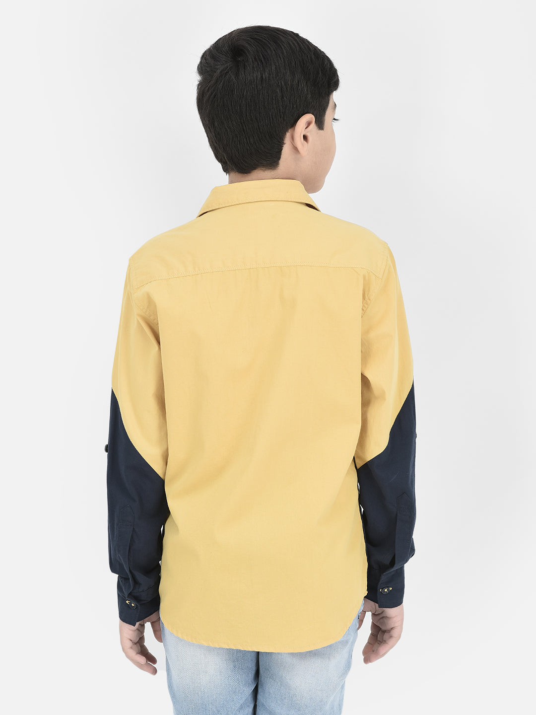 Mustard Colourblocked Shirt