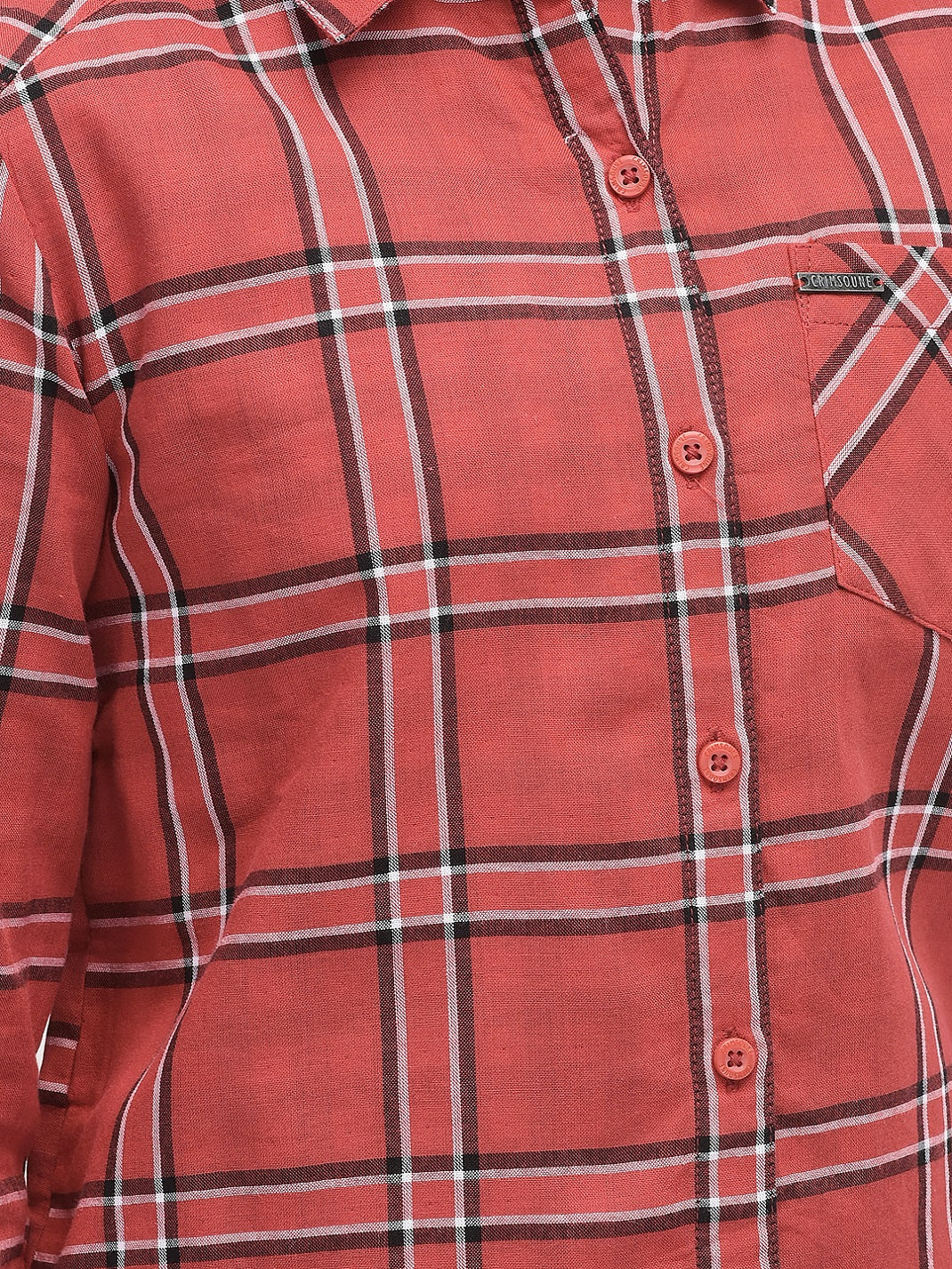 Red Checked Cotton Shirt