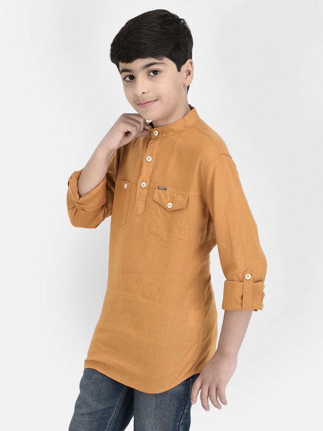 Mustard Double Pocket Kurta