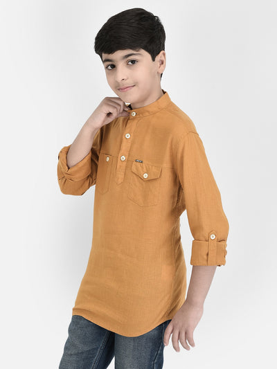 Mustard Double Pocket Kurta