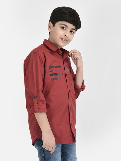 Red Cotton Shirt