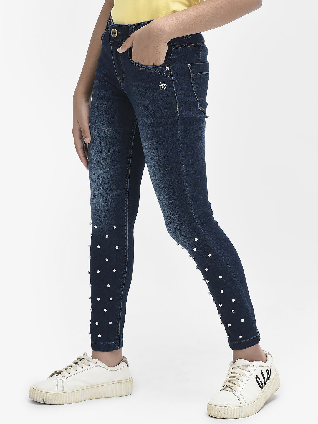  Blue Embellished Jeans