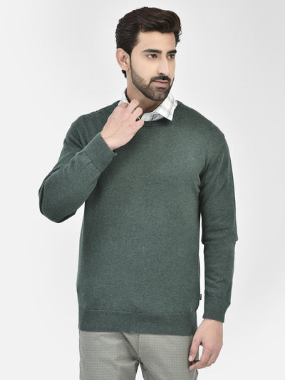 Green Plain Sweaters.