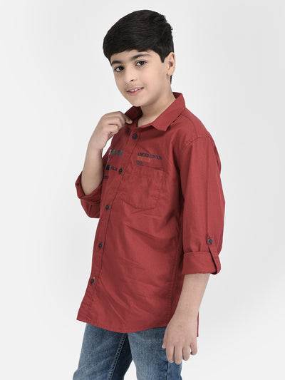 Red Cotton Shirt