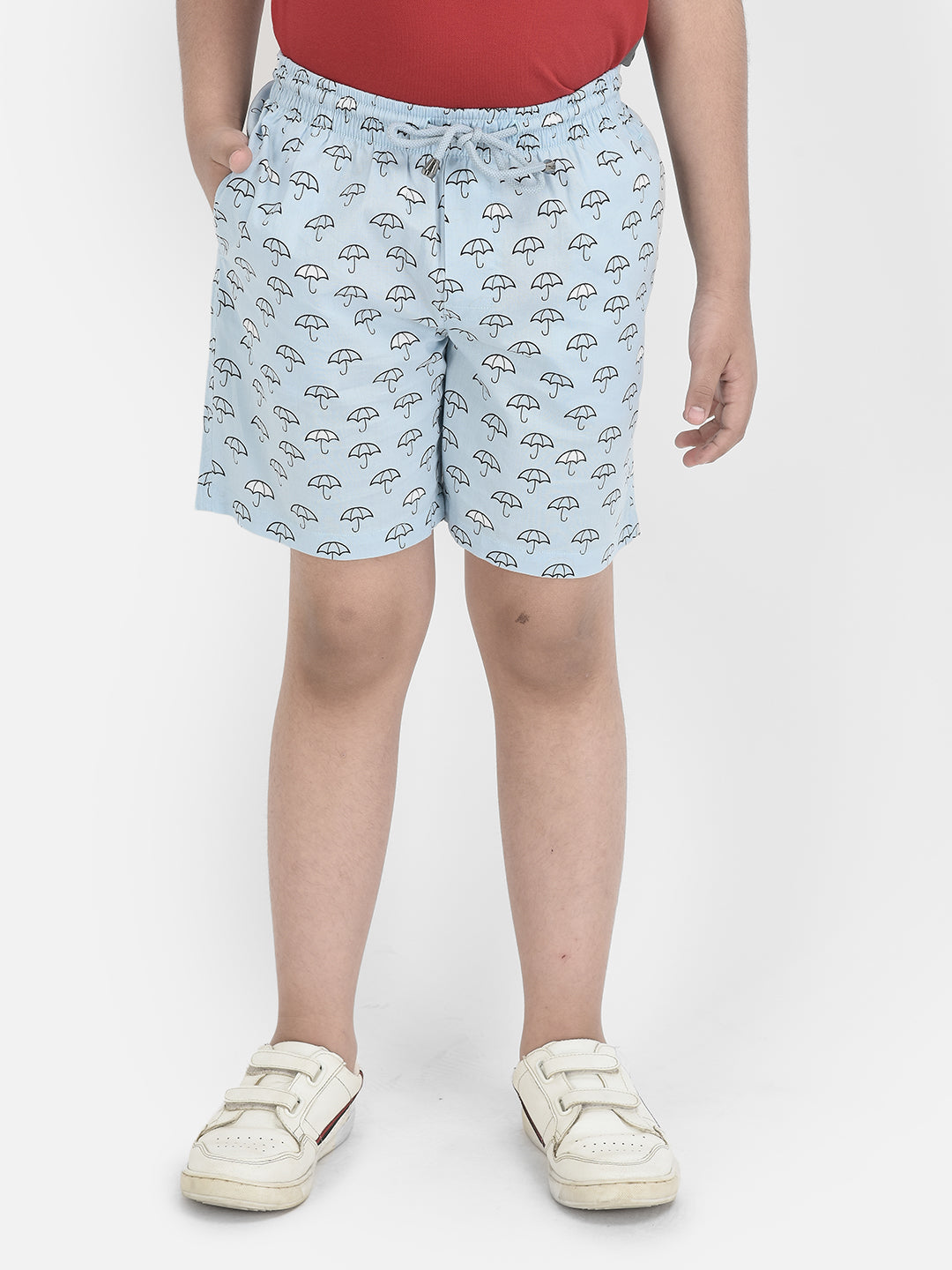 Blue Printed Lounge Shorts