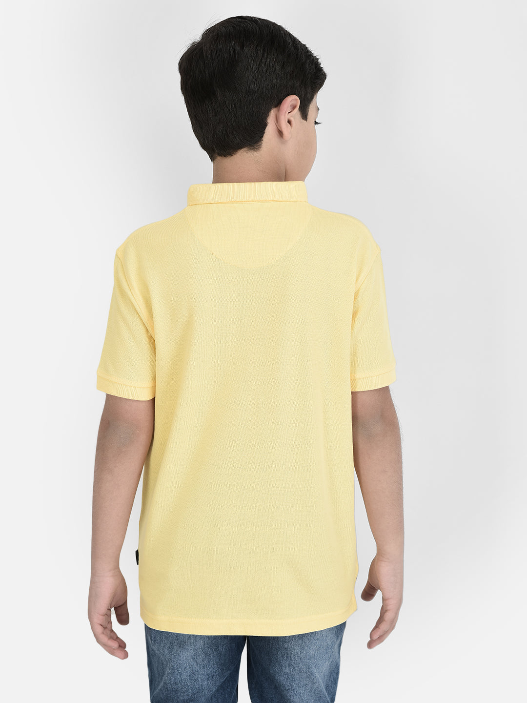  Yellow Polo Neck T-shirt