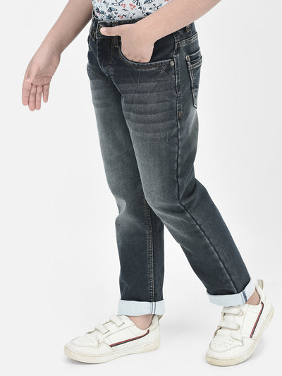 Grey Light Washed Jeans