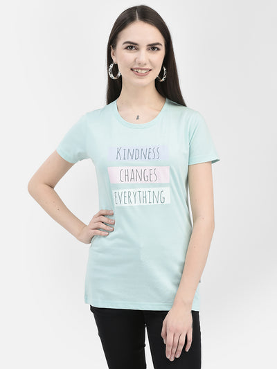 Typographic Mint Green T-Shirt