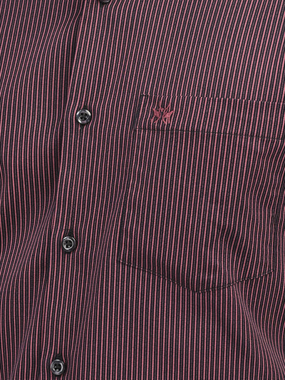 Maroon Striped Shirt.