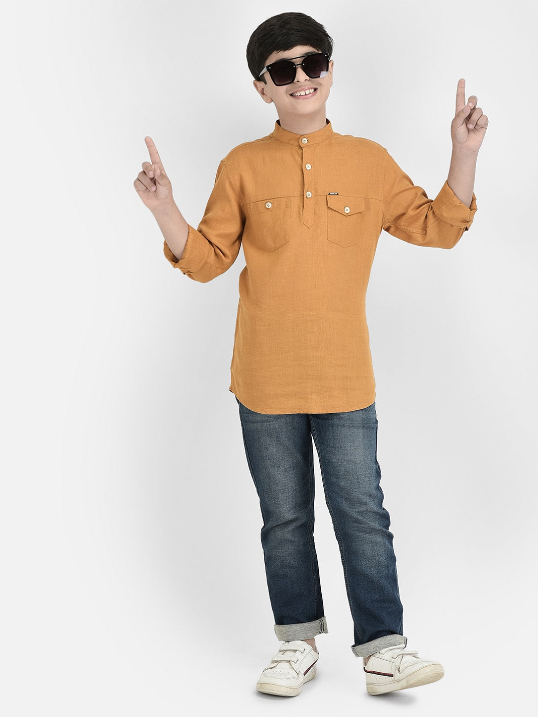 Mustard Double Pocket Kurta