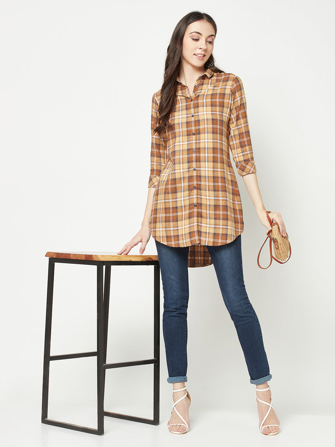 Khaki Checked Shirt