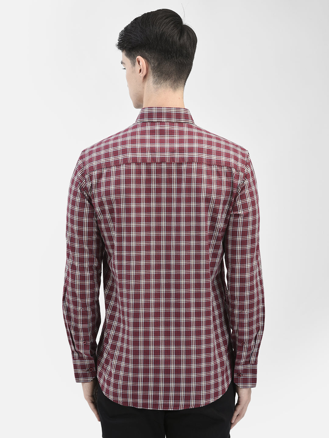 Maroon Checked Shirt