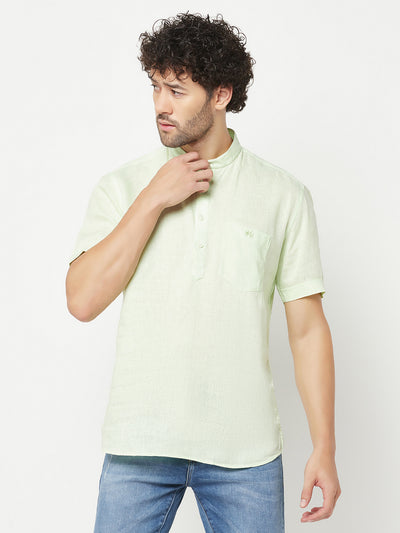 Light Green Linen Kurta