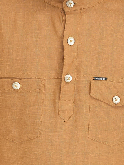 Mustard Double Pocket Kurta