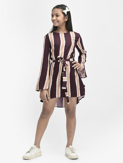 Brown Striped Dress