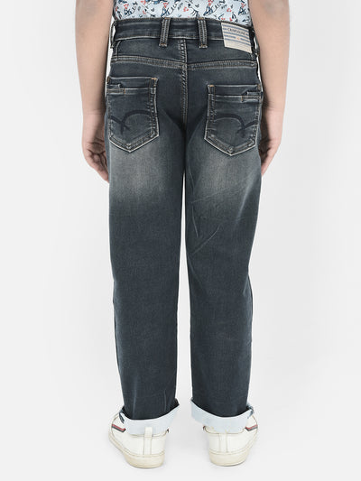 Grey Light Washed Jeans