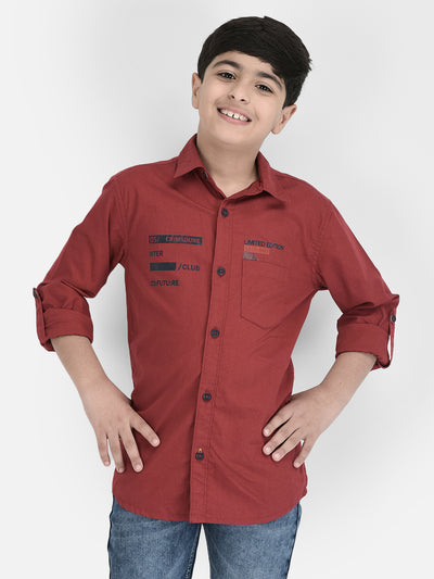 Red Cotton Shirt