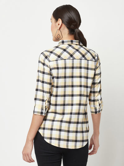 White Checked Cotton Shirt