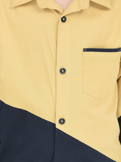 Mustard Colourblocked Shirt