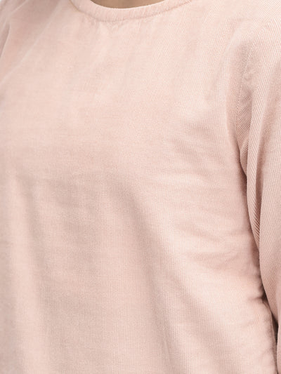  Peach Round Neck Top