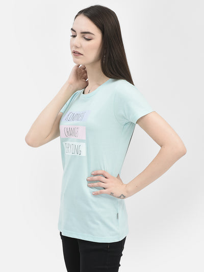 Typographic Mint Green T-Shirt