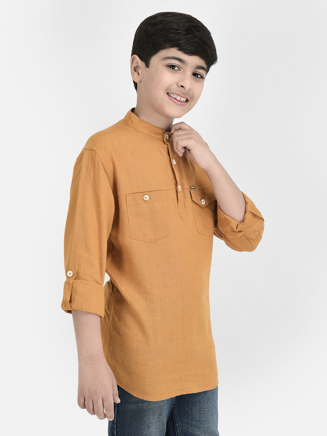 Mustard Double Pocket Kurta