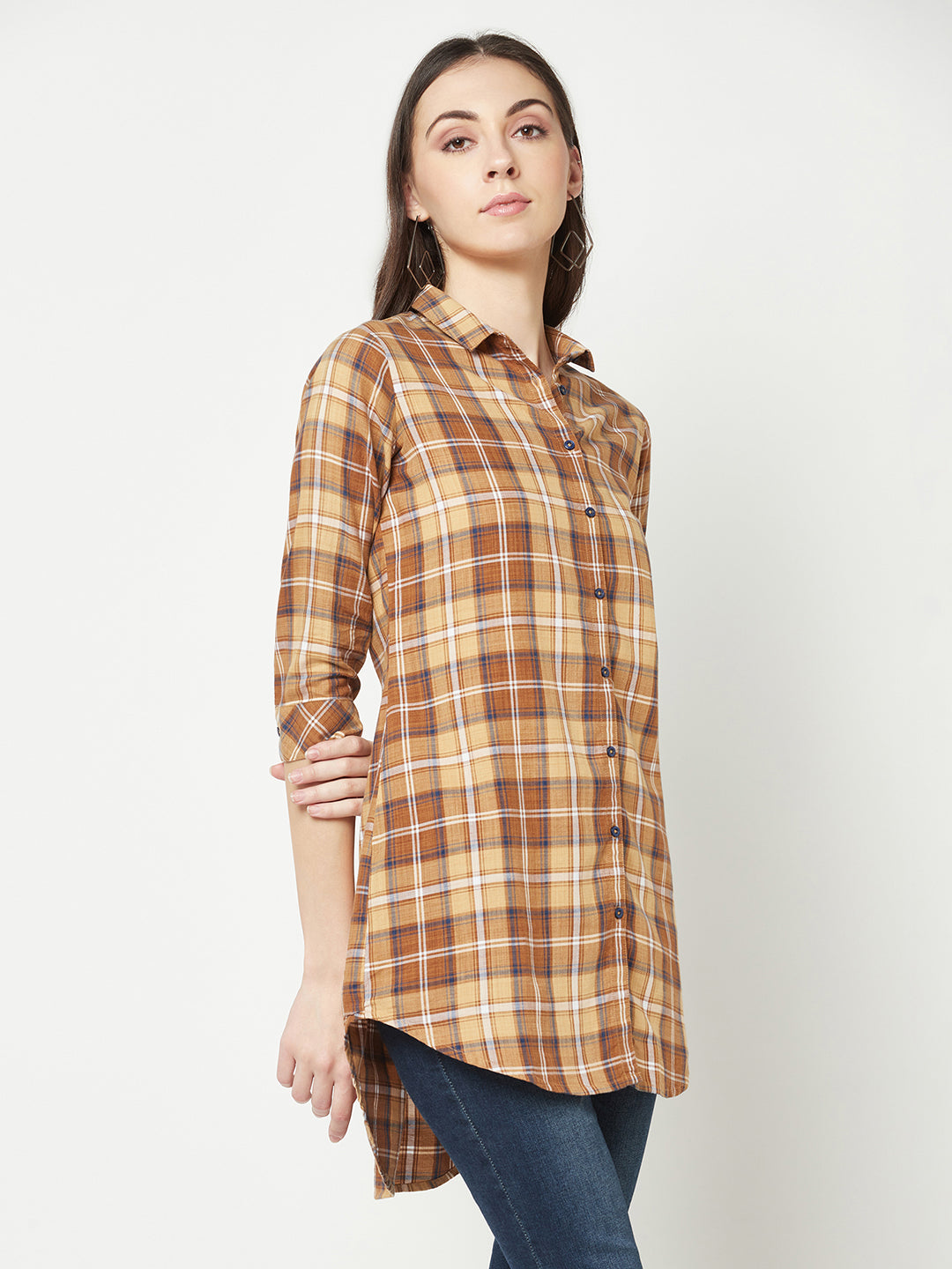 Khaki Checked Shirt