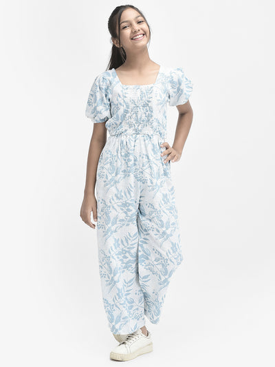  Blue Floral Jumpsuit