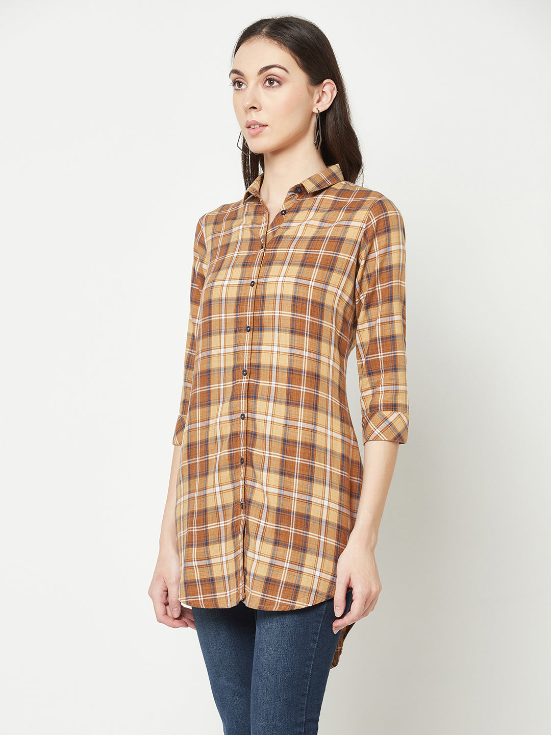 Khaki Checked Shirt