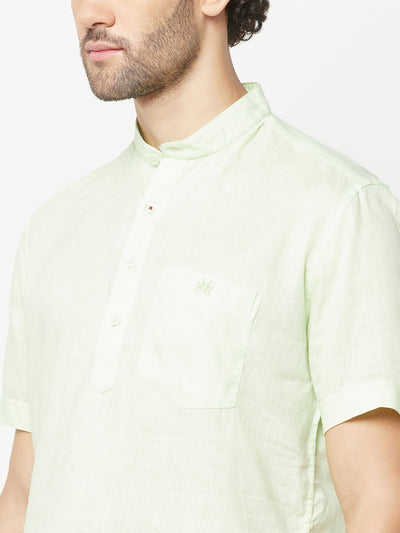 Light Green Linen Kurta