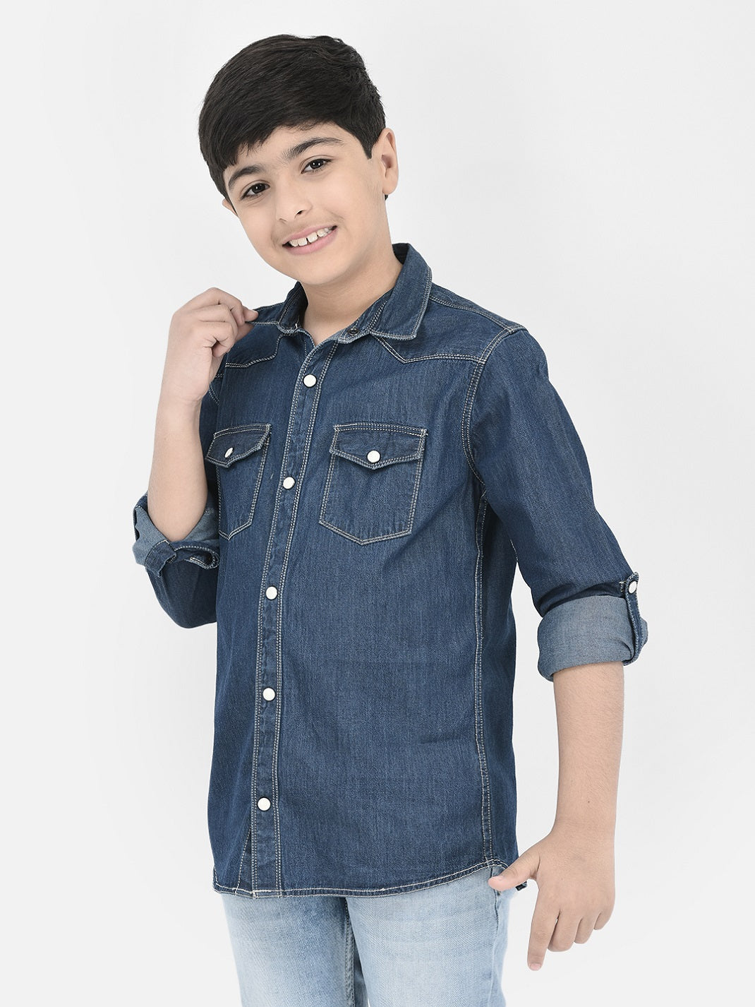 Blue Double Pocket Shirt