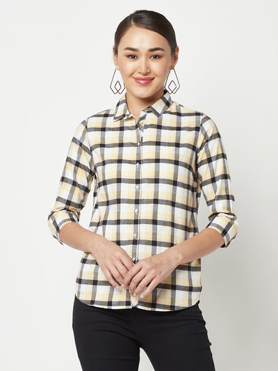 White Checked Cotton Shirt